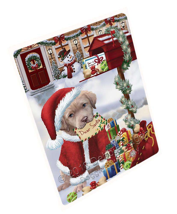 Chesapeake Bay Retriever Dog Dear Santa Letter Christmas Holiday Mailbox Large Refrigerator / Dishwasher Magnet RMAG84198