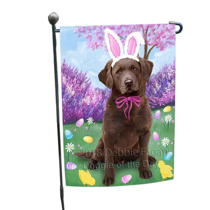 Chesapeake Bay Retriever Dog Easter Holiday Garden Flag GFLG49005