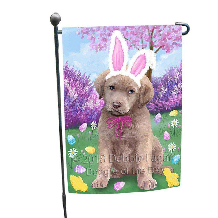 Chesapeake Bay Retriever Dog Easter Holiday Garden Flag GFLG49009
