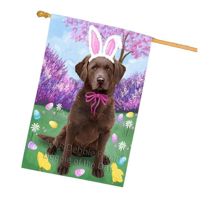 Chesapeake Bay Retriever Dog Easter Holiday House Flag FLG49061
