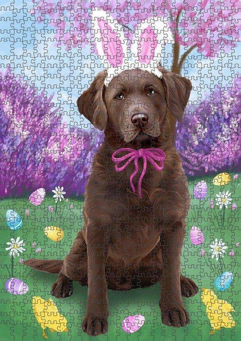 Chesapeake Bay Retriever Dog Easter Holiday Puzzle with Photo Tin PUZL50331