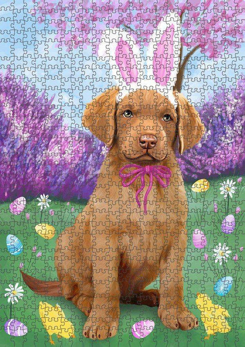 Chesapeake Bay Retriever Dog Easter Holiday Puzzle with Photo Tin PUZL50337
