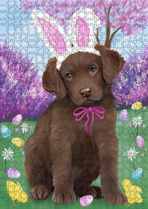 Chesapeake Bay Retriever Dog Easter Holiday Puzzle with Photo Tin PUZL50340