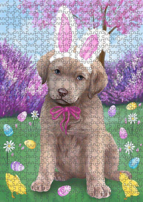 Chesapeake Bay Retriever Dog Easter Holiday Puzzle with Photo Tin PUZL50343