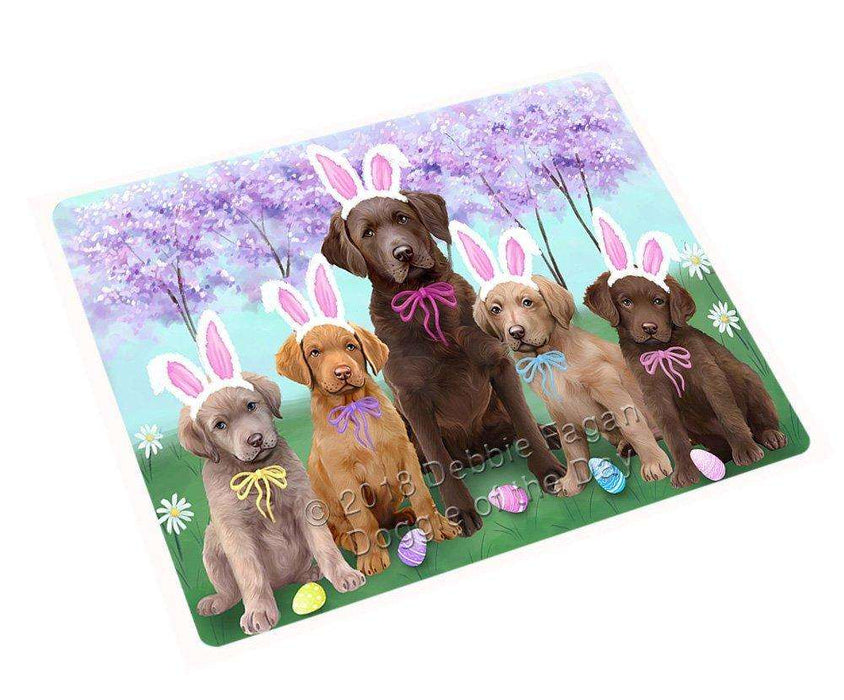 Chesapeake Bay Retrievers Dog Easter Holiday Tempered Cutting Board C51159