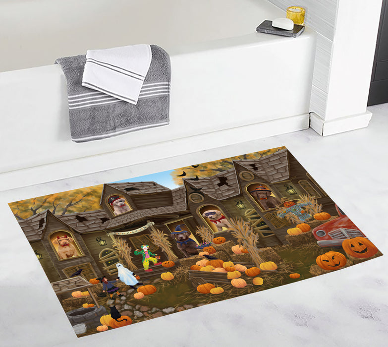 Haunted House Halloween Trick or Treat Chesapeake Bay Retriever Dogs Bath Mat