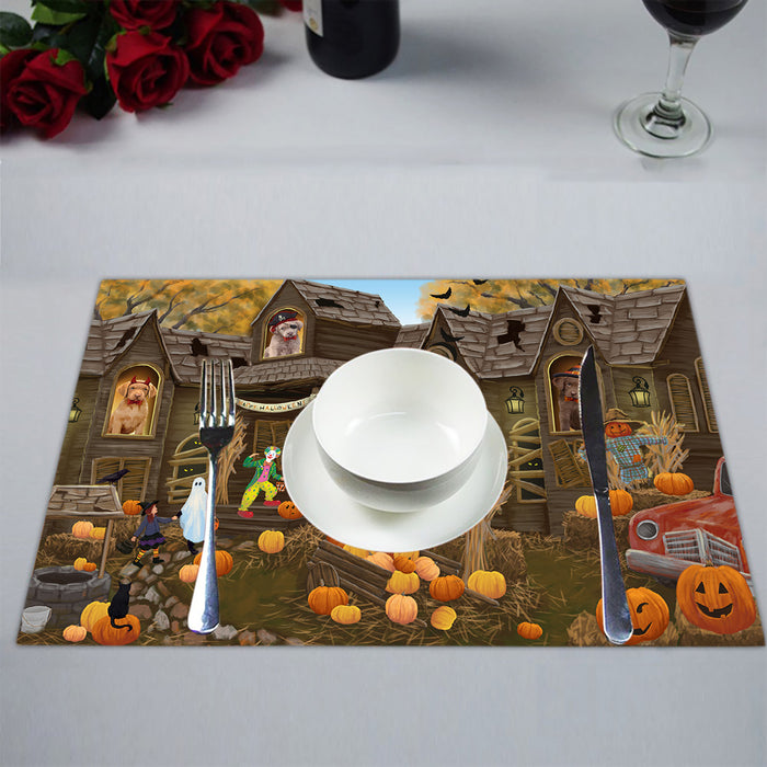 Haunted House Halloween Trick or Treat Chesapeake Bay Retriever Dogs Placemat