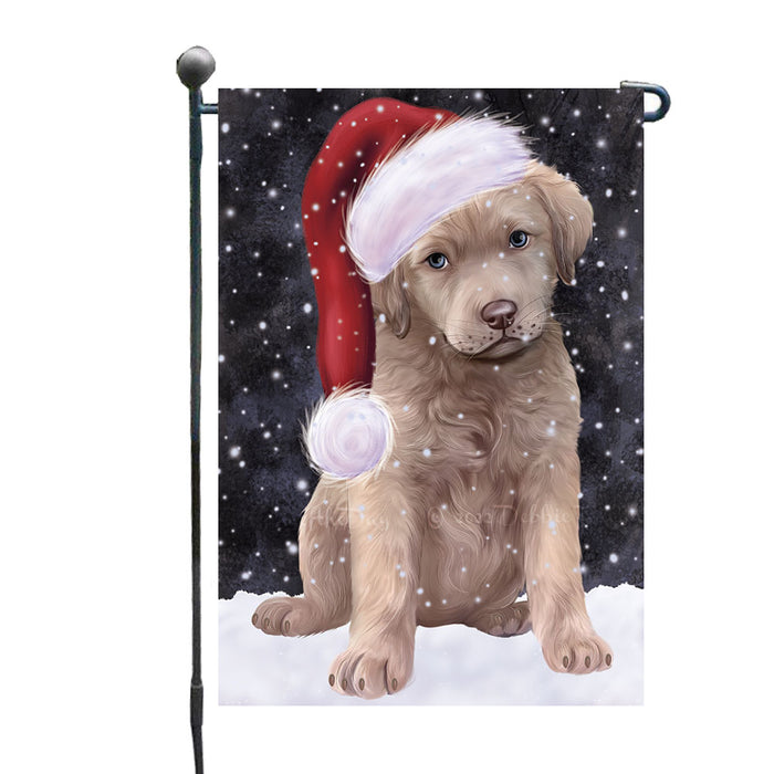 Christmas Let it Snow Chesapeake Bay Retriever Dog Garden Flags Outdoor Decor for Homes and Gardens Double Sided Garden Yard Spring Decorative Vertical Home Flags Garden Porch Lawn Flag for Decorations GFLG68793