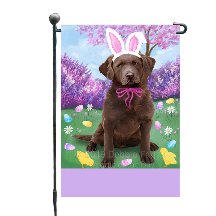 Personalized Easter Holiday Chesapeake Bay Retriever Dog Custom Garden Flags GFLG-DOTD-A58814