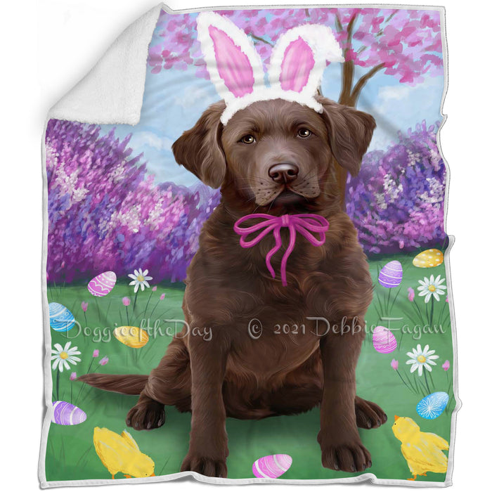 Chesapeake Bay Retriever Dog Easter Holiday Blanket BLNKT57468