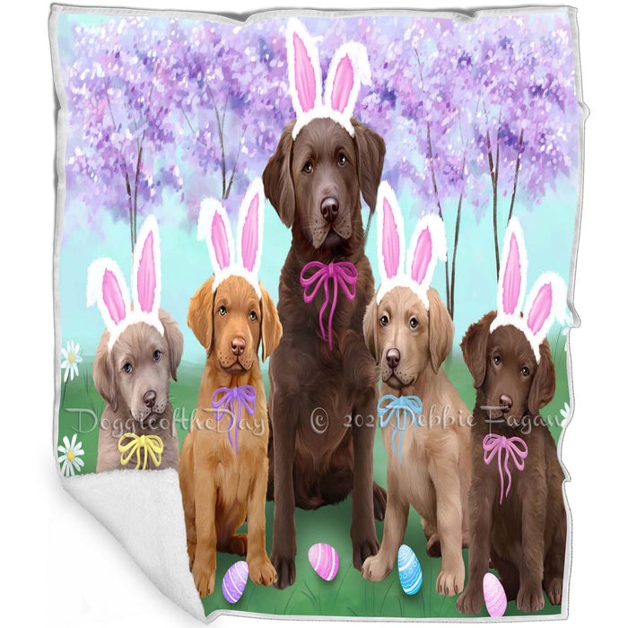 Chesapeake Bay Retrievers Dog Easter Holiday Blanket BLNKT57477