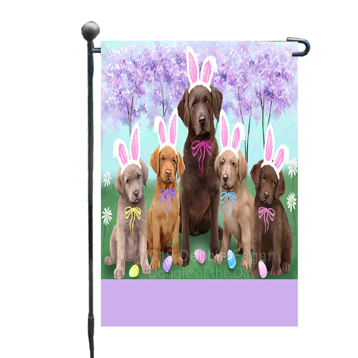 Personalized Easter Holiday Chesapeake Bay Retriever Dogs Custom Garden Flags GFLG-DOTD-A58815