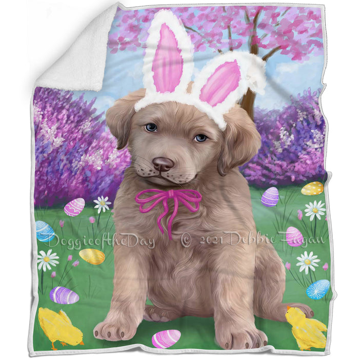 Chesapeake Bay Retriever Dog Easter Holiday Blanket BLNKT57504