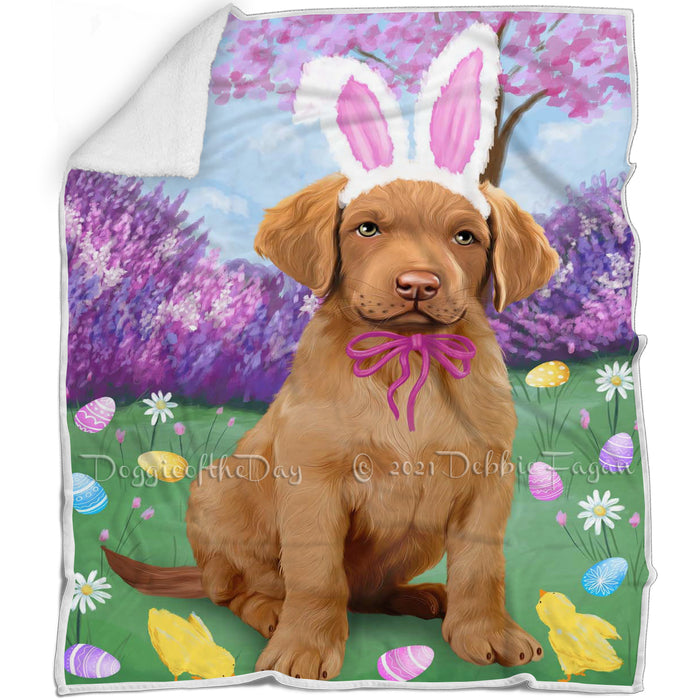 Chesapeake Bay Retriever Dog Easter Holiday Blanket BLNKT57486