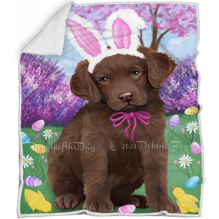 Chesapeake Bay Retriever Dog Easter Holiday Blanket BLNKT57495