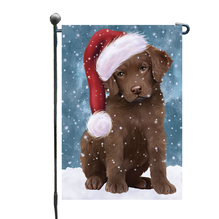 Christmas Let it Snow Chesapeake Bay Retriever Dog Garden Flags Outdoor Decor for Homes and Gardens Double Sided Garden Yard Spring Decorative Vertical Home Flags Garden Porch Lawn Flag for Decorations GFLG68795