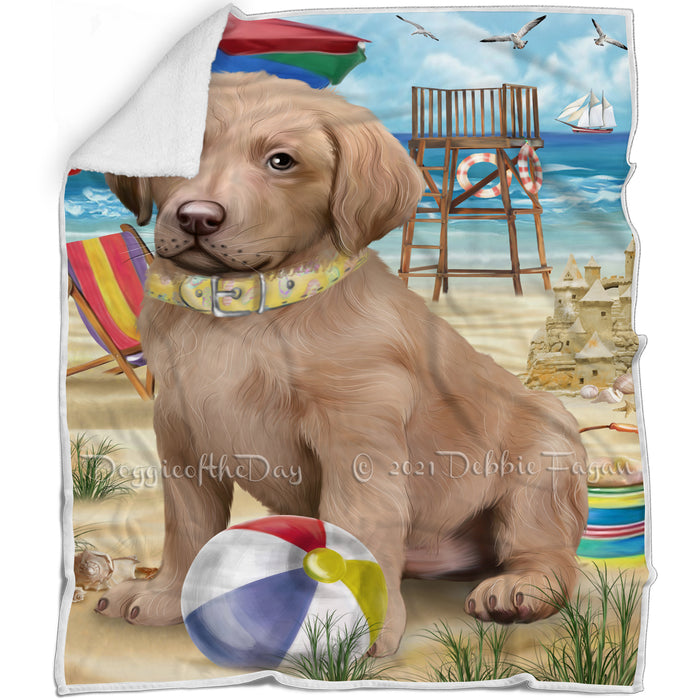Pet Friendly Beach Chesapeake Bay Retriever Dog Blanket BLNKT65829