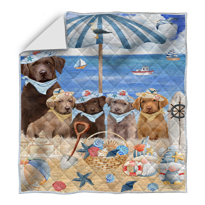 Chesapeake Bay Retriever Quilt: Explore a Variety of Custom Designs, Personalized, Bedding Coverlet Quilted, Gift for Dog and Pet Lovers