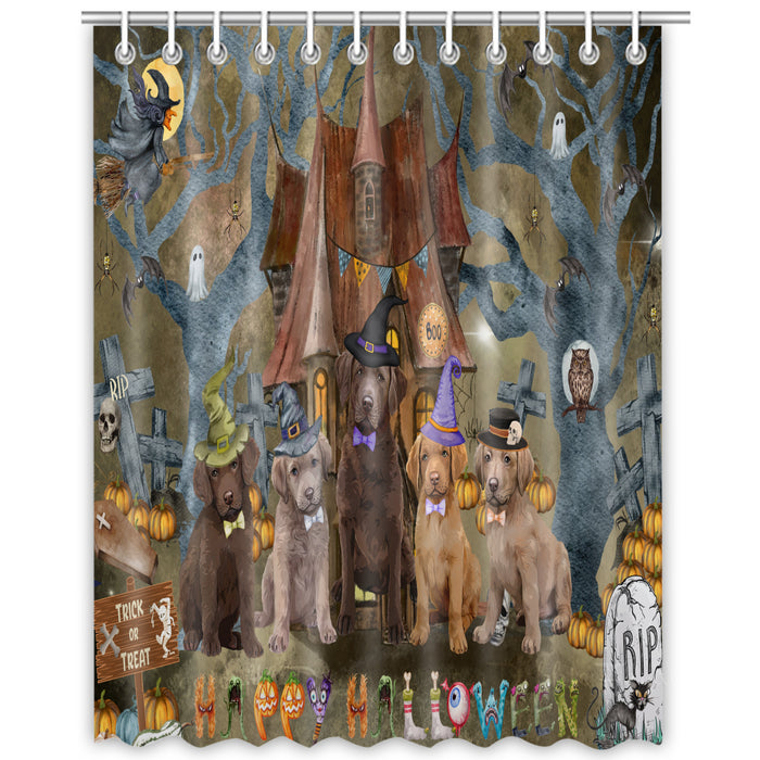 Chesapeake Bay Retriever Shower Curtain, Explore a Variety of Personalized Designs, Custom, Waterproof Bathtub Curtains with Hooks for Bathroom, Dog Gift for Pet Lovers