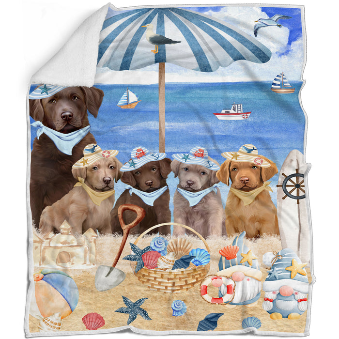 Chesapeake Bay Retriever Bed Blanket, Explore a Variety of Designs, Personalized, Throw Sherpa, Fleece and Woven, Custom, Soft and Cozy, Dog Gift for Pet Lovers