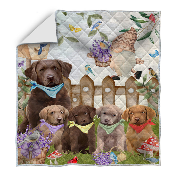 Chesapeake Bay Retriever Quilt, Explore a Variety of Bedding Designs, Bedspread Quilted Coverlet, Custom, Personalized, Pet Gift for Dog Lovers