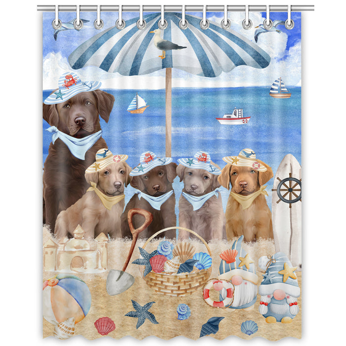 Chesapeake Bay Retriever Shower Curtain, Custom Bathtub Curtains with Hooks for Bathroom, Explore a Variety of Designs, Personalized, Gift for Pet and Dog Lovers