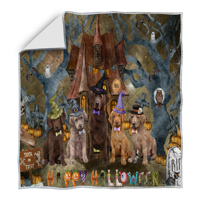 Chesapeake Bay Retriever Quilt: Explore a Variety of Designs, Halloween Bedding Coverlet Quilted, Personalized, Custom, Dog Gift for Pet Lovers