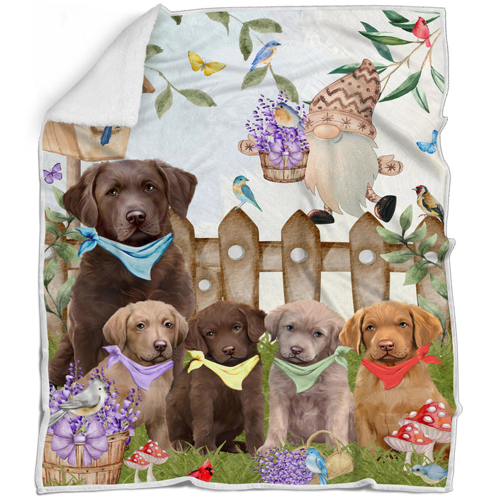 Chesapeake Bay Retriever Blanket: Explore a Variety of Personalized Designs, Bed Cozy Sherpa, Fleece and Woven, Custom Dog Gift for Pet Lovers