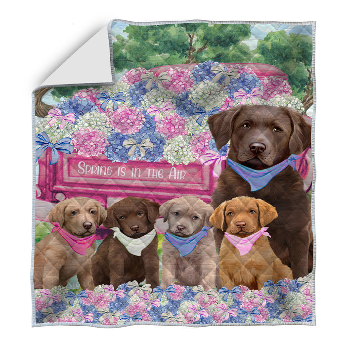Chesapeake Bay Retriever Quilt: Explore a Variety of Designs, Halloween Bedding Coverlet Quilted, Personalized, Custom, Dog Gift for Pet Lovers
