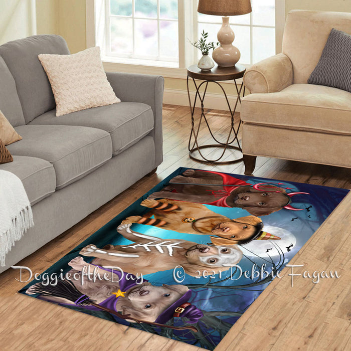 Happy Halloween Trick or Treat Chesapeake Bay Retriever Dogs Polyester Living Room Carpet Area Rug ARUG66222