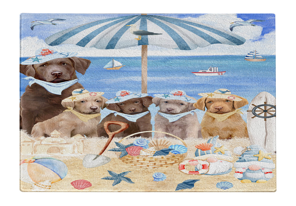 Chesapeake Bay Retriever Cutting Board: Explore a Variety of Designs, Custom, Personalized, Kitchen Tempered Glass Scratch and Stain Resistant, Gift for Dog and Pet Lovers