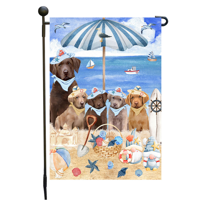 Chesapeake Bay Retriever Dogs Garden Flag, Double-Sided Outdoor Yard Garden Decoration, Explore a Variety of Designs, Custom, Weather Resistant, Personalized, Flags for Dog and Pet Lovers