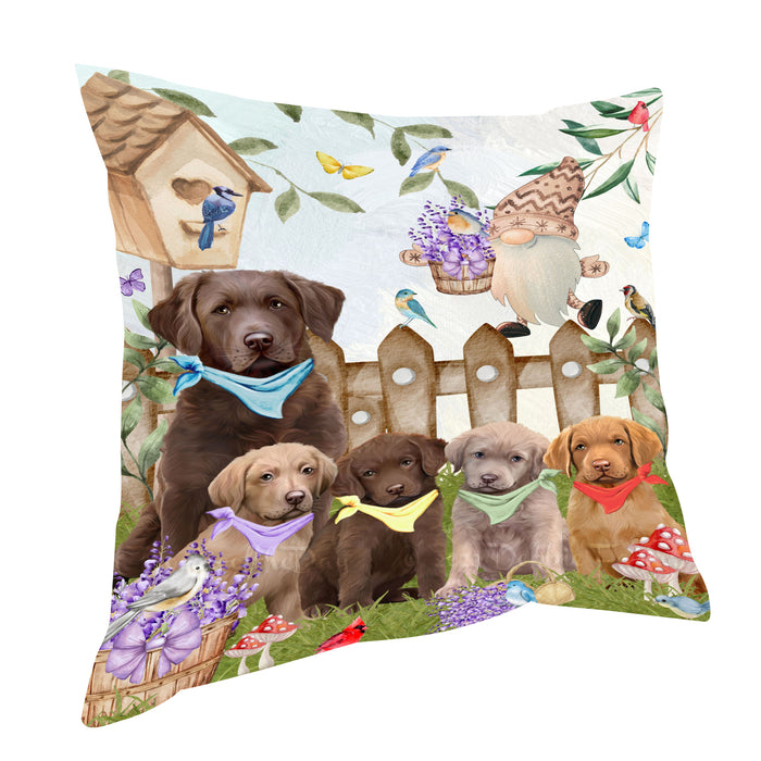 Chesapeake Bay Retriever Pillow, Explore a Variety of Personalized Designs, Custom, Throw Pillows Cushion for Sofa Couch Bed, Dog Gift for Pet Lovers