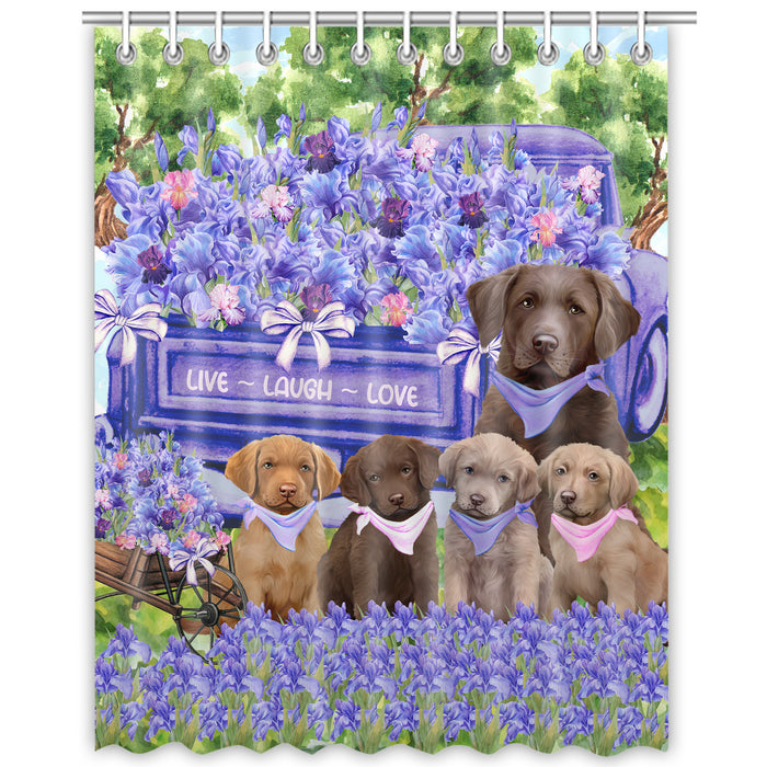 Chesapeake Bay Retriever Shower Curtain, Explore a Variety of Custom Designs, Personalized, Waterproof Bathtub Curtains with Hooks for Bathroom, Gift for Dog and Pet Lovers