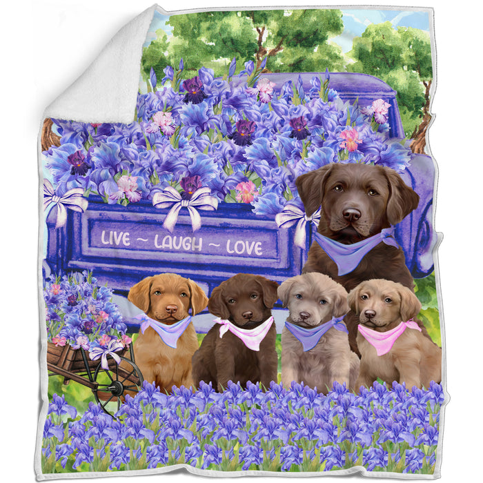 Chesapeake Bay Retriever Blanket: Explore a Variety of Designs, Personalized, Custom Bed Blankets, Cozy Sherpa, Fleece and Woven, Dog Gift for Pet Lovers