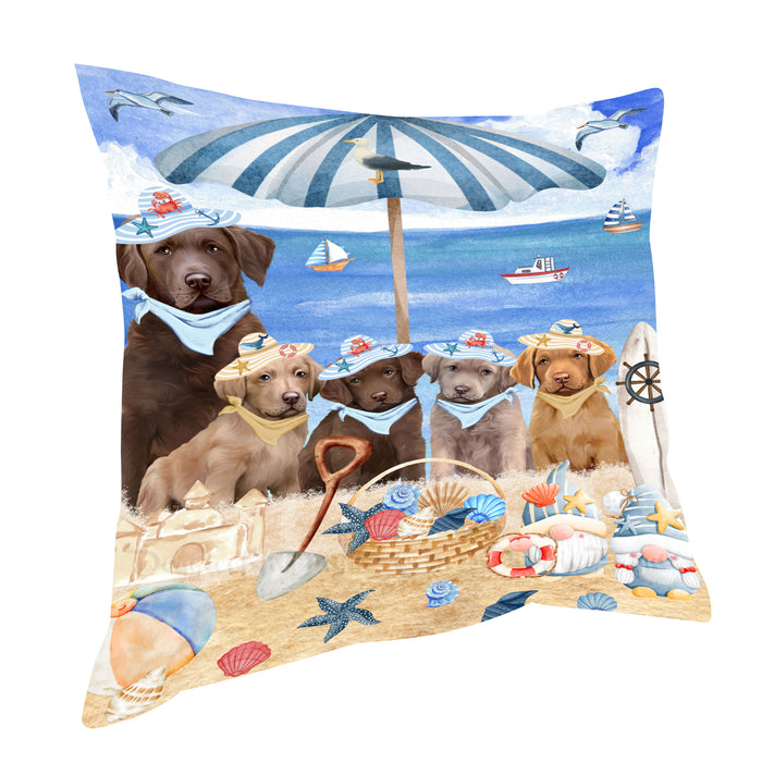 Chesapeake Bay Retriever Throw Pillow: Explore a Variety of Designs, Cushion Pillows for Sofa Couch Bed, Personalized, Custom, Dog Lover's Gifts
