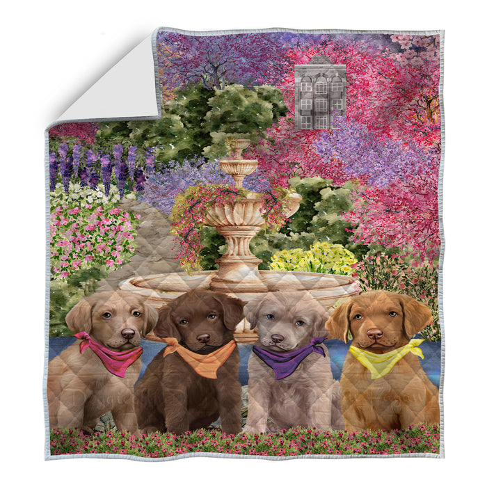 Chesapeake Bay Retriever Bed Quilt, Explore a Variety of Designs, Personalized, Custom, Bedding Coverlet Quilted, Pet and Dog Lovers Gift