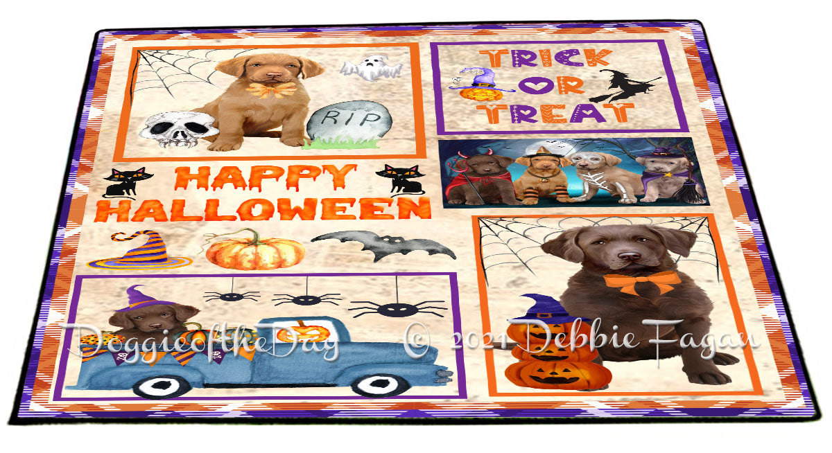 Happy Halloween Trick or Treat Chesapeake Bay Retriever Dogs Indoor/Outdoor Welcome Floormat - Premium Quality Washable Anti-Slip Doormat Rug FLMS58057