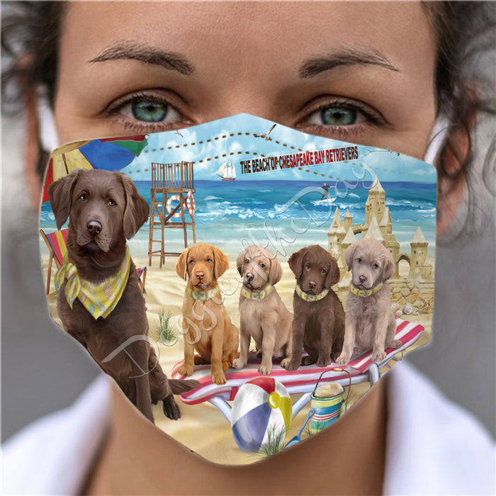 Pet Friendly Beach Chesapeake Bay Retriever Dogs Face Mask FM49090