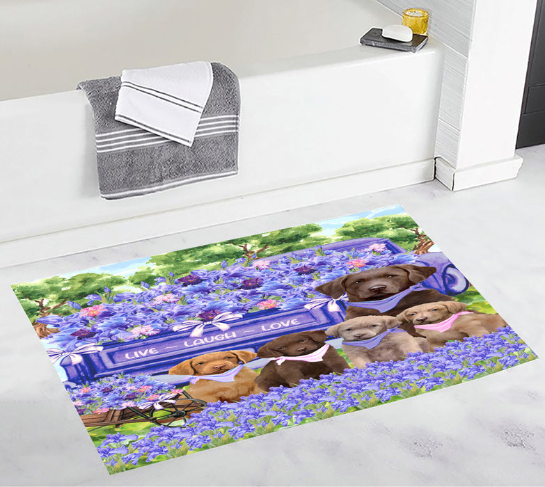 Chesapeake Bay Retriever Bath Mat: Explore a Variety of Designs, Custom, Personalized, Anti-Slip Bathroom Rug Mats, Gift for Dog and Pet Lovers