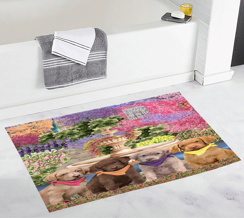 Chesapeake Bay Retriever Bath Mat: Non-Slip Bathroom Rug Mats, Custom, Explore a Variety of Designs, Personalized, Gift for Pet and Dog Lovers