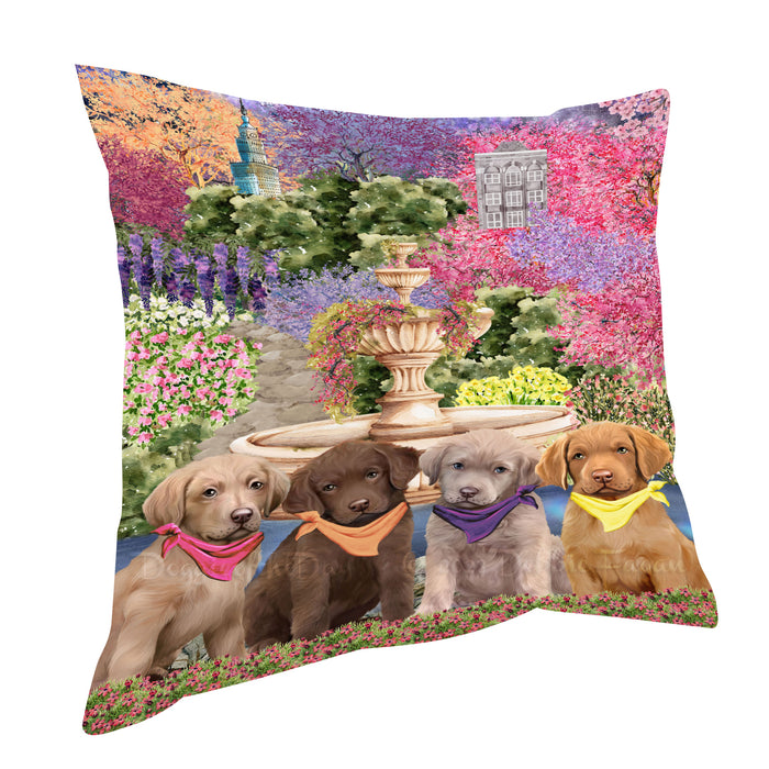 Chesapeake Bay Retriever Pillow: Cushion for Sofa Couch Bed Throw Pillows, Personalized, Explore a Variety of Designs, Custom, Pet and Dog Lovers Gift