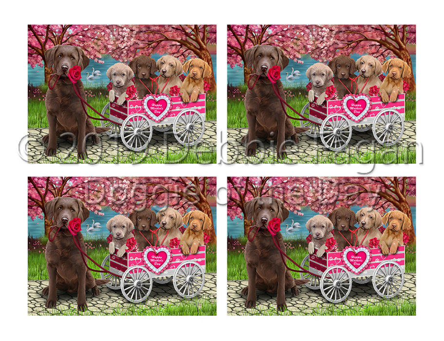 I Love Chesapeake Bay Retriever Dogs in a Cart Placemat