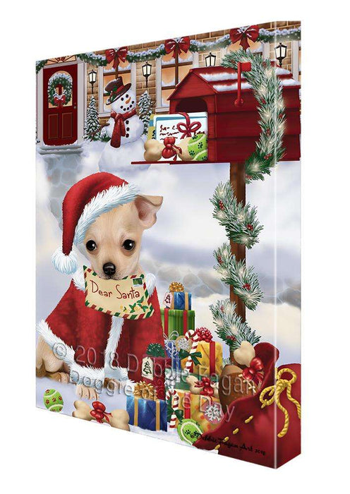 Chihuahua Dog Dear Santa Letter Christmas Holiday Mailbox Canvas Print Wall Art Décor CVS102860