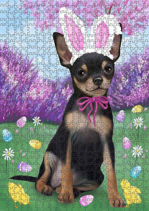 Chihuahua Dog Easter Holiday Puzzle with Photo Tin PUZL50355