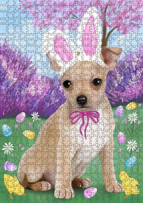 Chihuahua Dog Easter Holiday Puzzle with Photo Tin PUZL50358