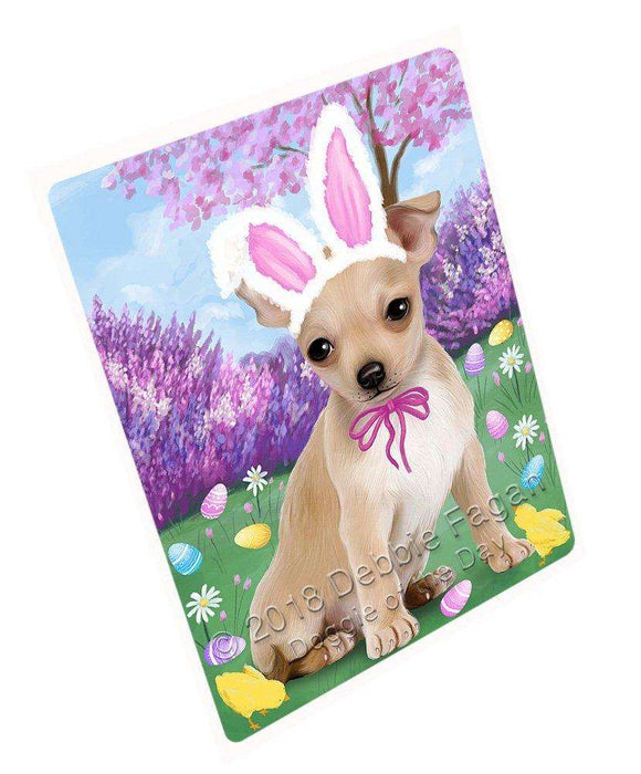 Chihuahua Dog Easter Holiday Tempered Cutting Board C51183