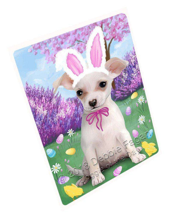 Chihuahua Dog Easter Holiday Tempered Cutting Board C51186