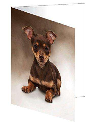 Chihuahua Dog Handmade Artwork Assorted Pets Greeting Cards and Note Cards with Envelopes for All Occasions and Holiday Seasons D022