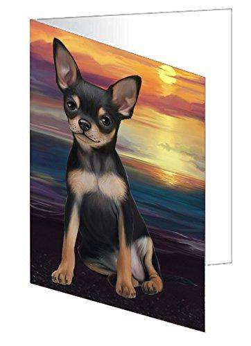 Chihuahua Dog Handmade Artwork Assorted Pets Greeting Cards and Note Cards with Envelopes for All Occasions and Holiday Seasons D269